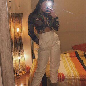 free people white leather pants